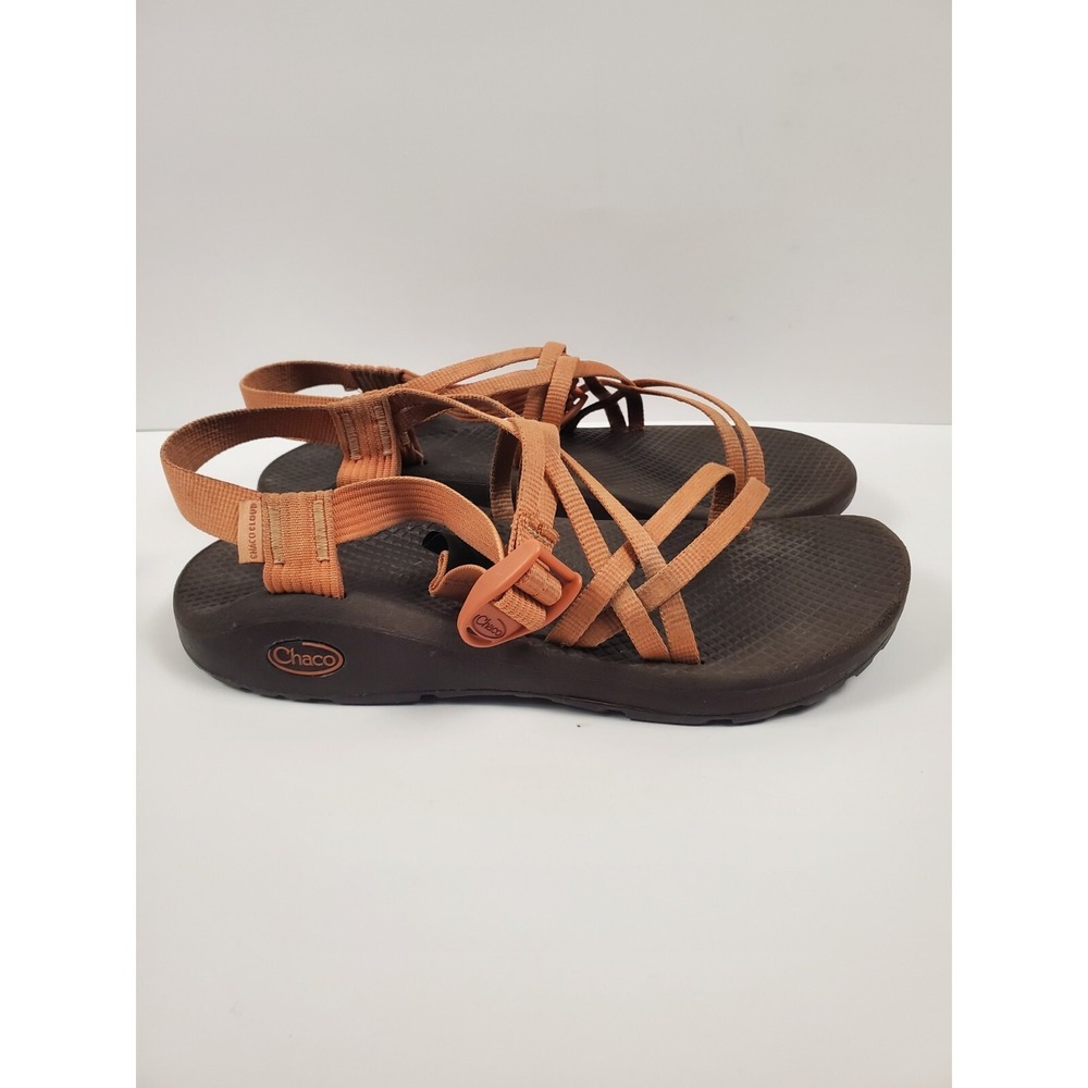Chaco Z Cloud Sandals Womens 10 Orange Strappy Waterproof X2 Sport Hiking - Picture 3 of 10